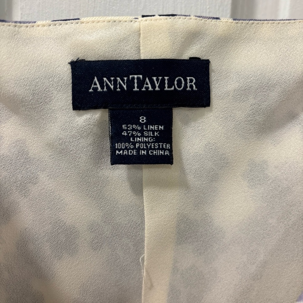 Vintage Ann Taylor Silk/Linen Slip Dress Size 8 Purple Floral Y2K 90s Fairycore - Picture 4 of 6